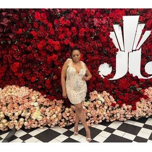 ASOS Champagne Beaded V-Neck Midi Dress